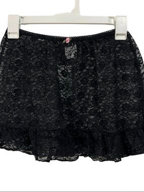 wild fable XS Black Lace Ruffle Mini Skirt